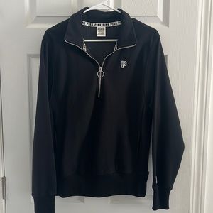 VS pink 1/4 zip sweatshirt